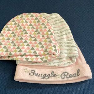 Cribmates set of 3 newborn girl caps